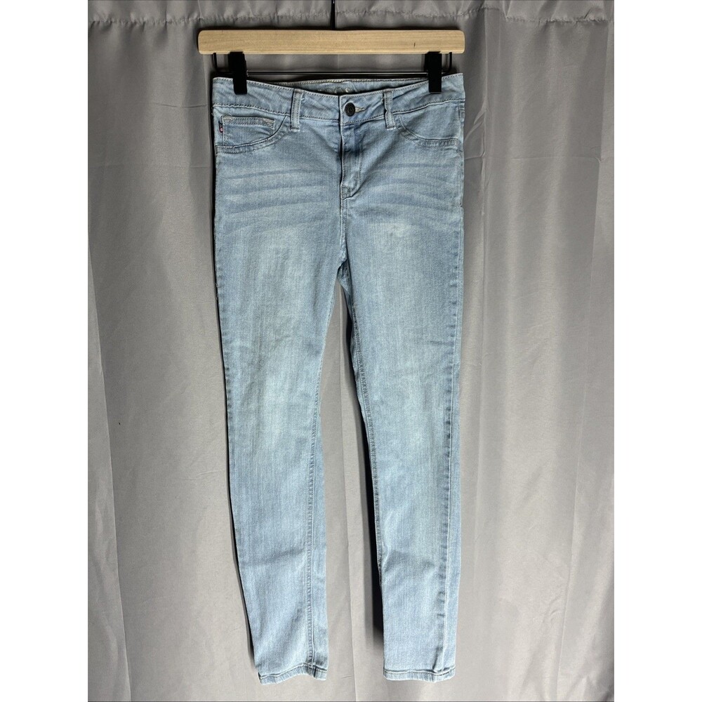 Vigoss Jeans Girls Size 14 Youth Blue Slim Light Wash Denim Skinny adjustable